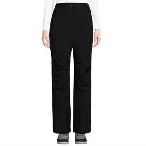 Lands End‎ Women's Squall Waterproof Insulated Snow Pants Black Pockets Lined S